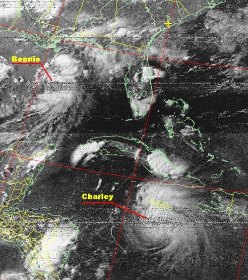 Hurricanes Bonnie and Charley